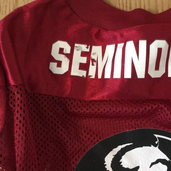New Doggie Florida State Seminoles Jersey Stretchy Liteweight Size Med 16-18” - Picture 2 of 6